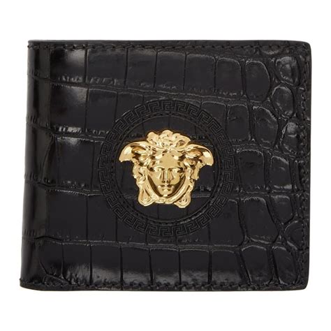 versace black croc medusa wallet|Croc.